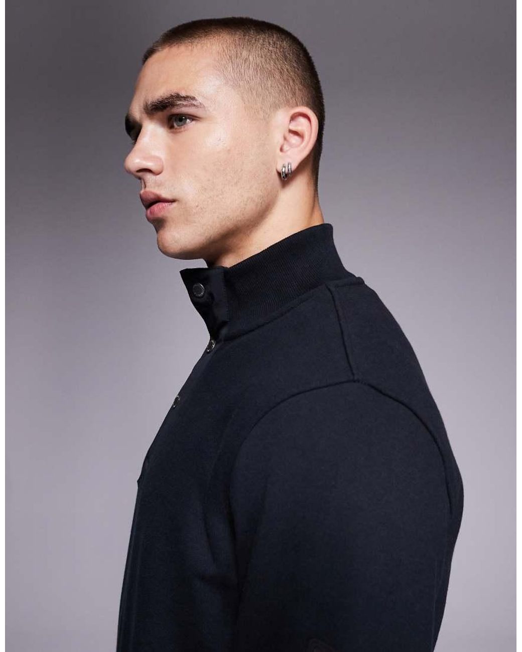 Barbour Blue Flight Half Zip Sweatshirt for men