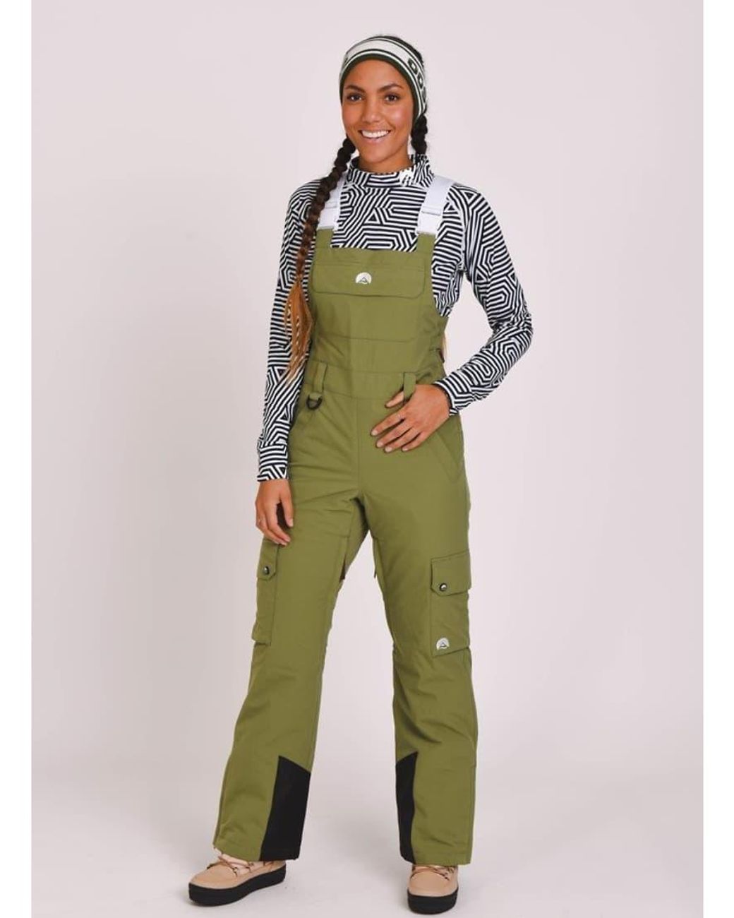OOSC Green Yeh Girl Bib Pant Khaki
