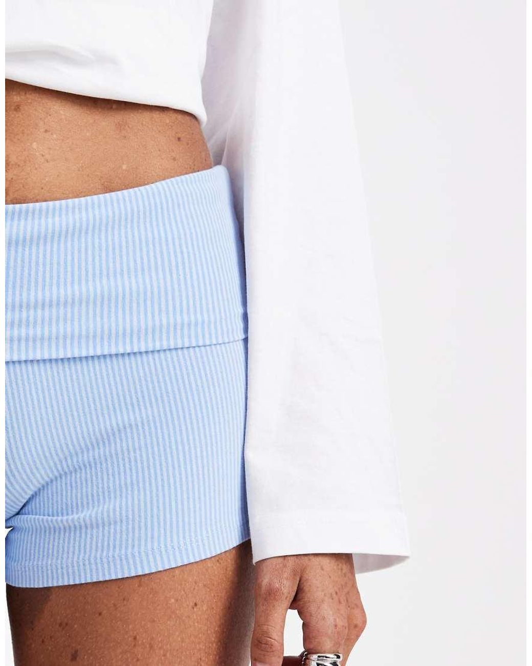 Cotton On White Sleep Ballad Katrina Stripe Shorts