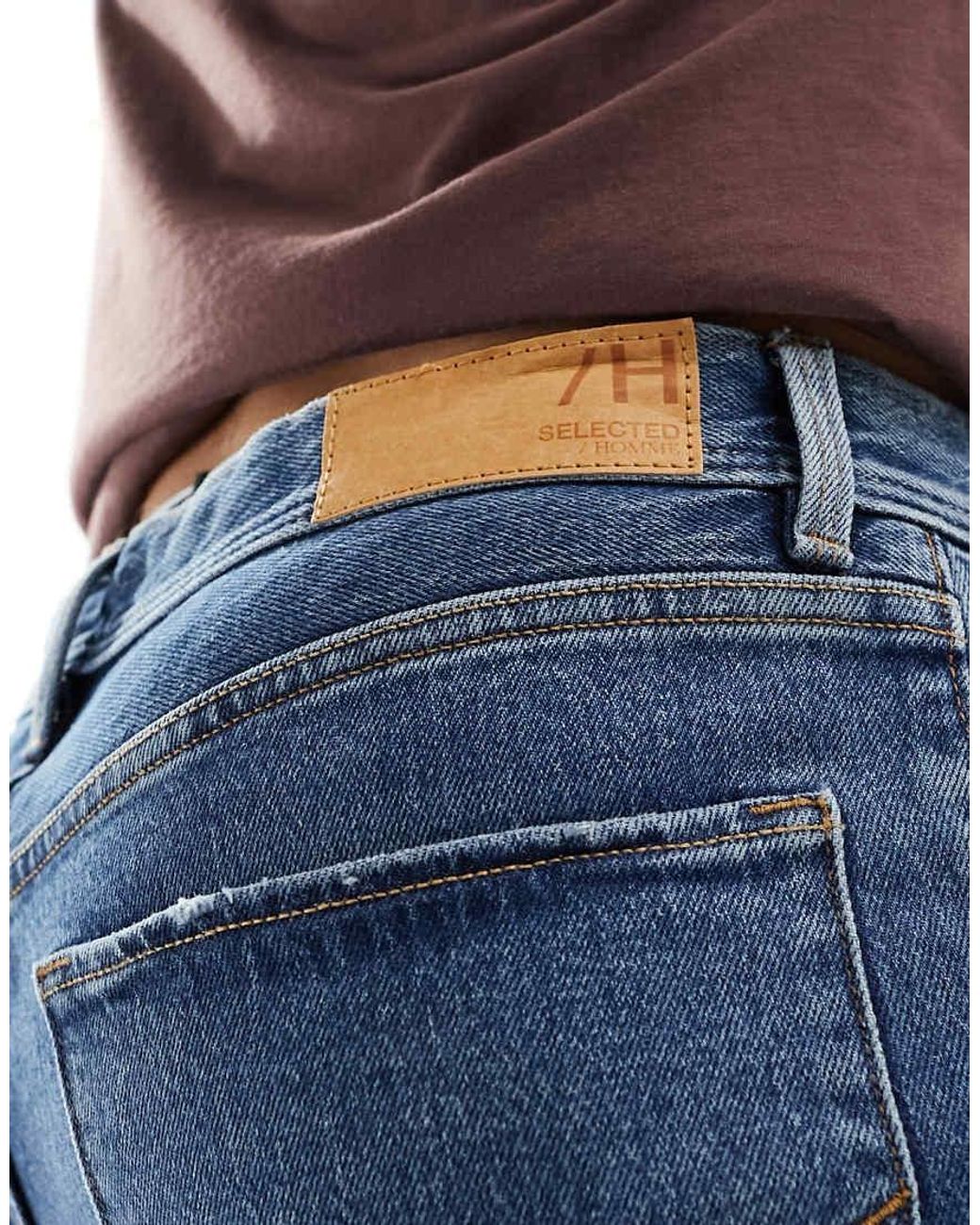 SELECTED Blue Slim Fit Jeans for men