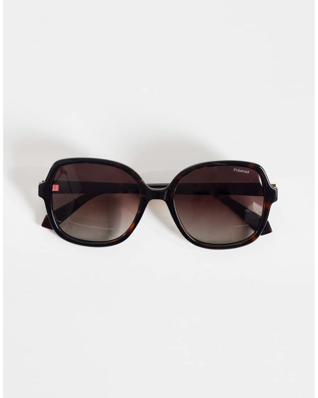Polaroid Sunglasses Natural Polaroid Oversized Square Sunglasses With Shaded Polarized Lenses
