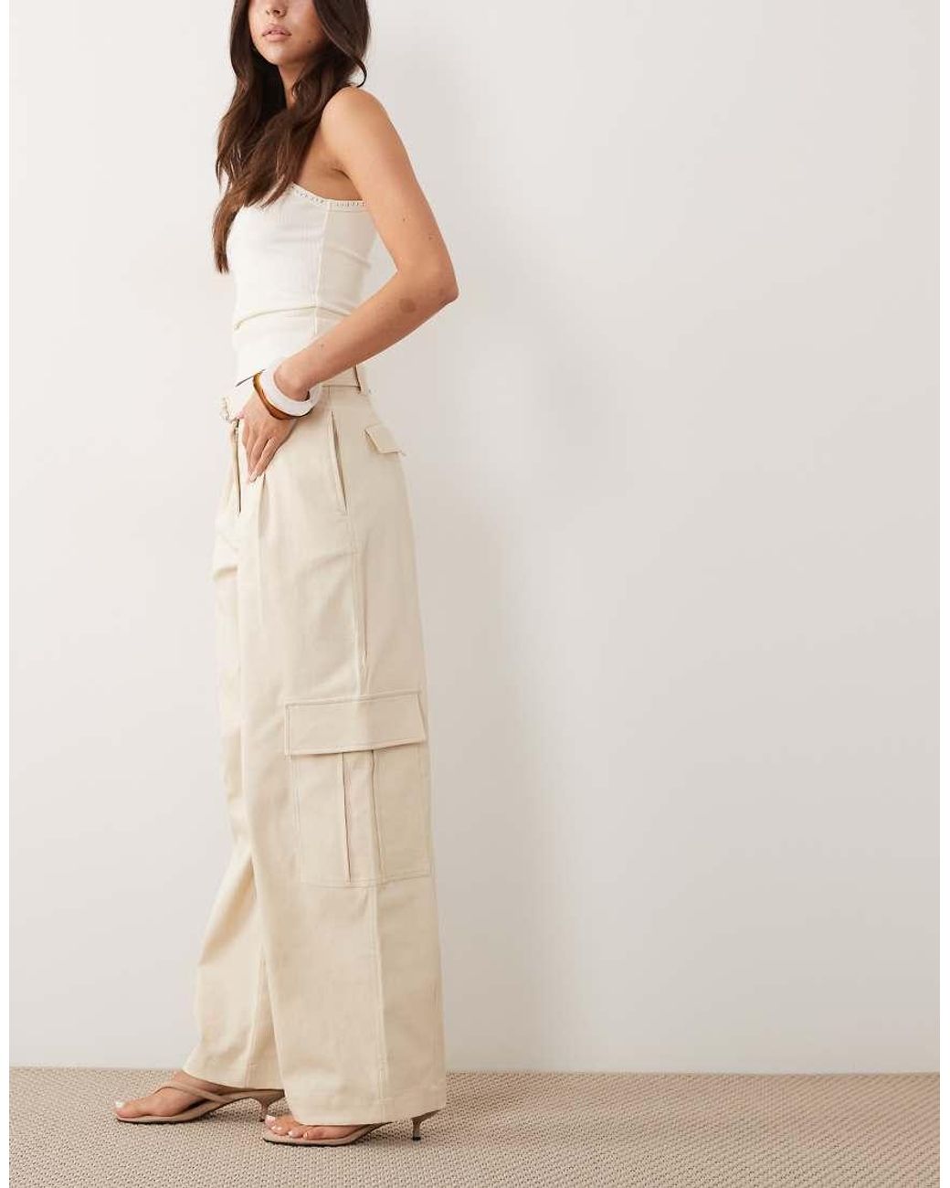 Mango Natural baggy Utility Trouser