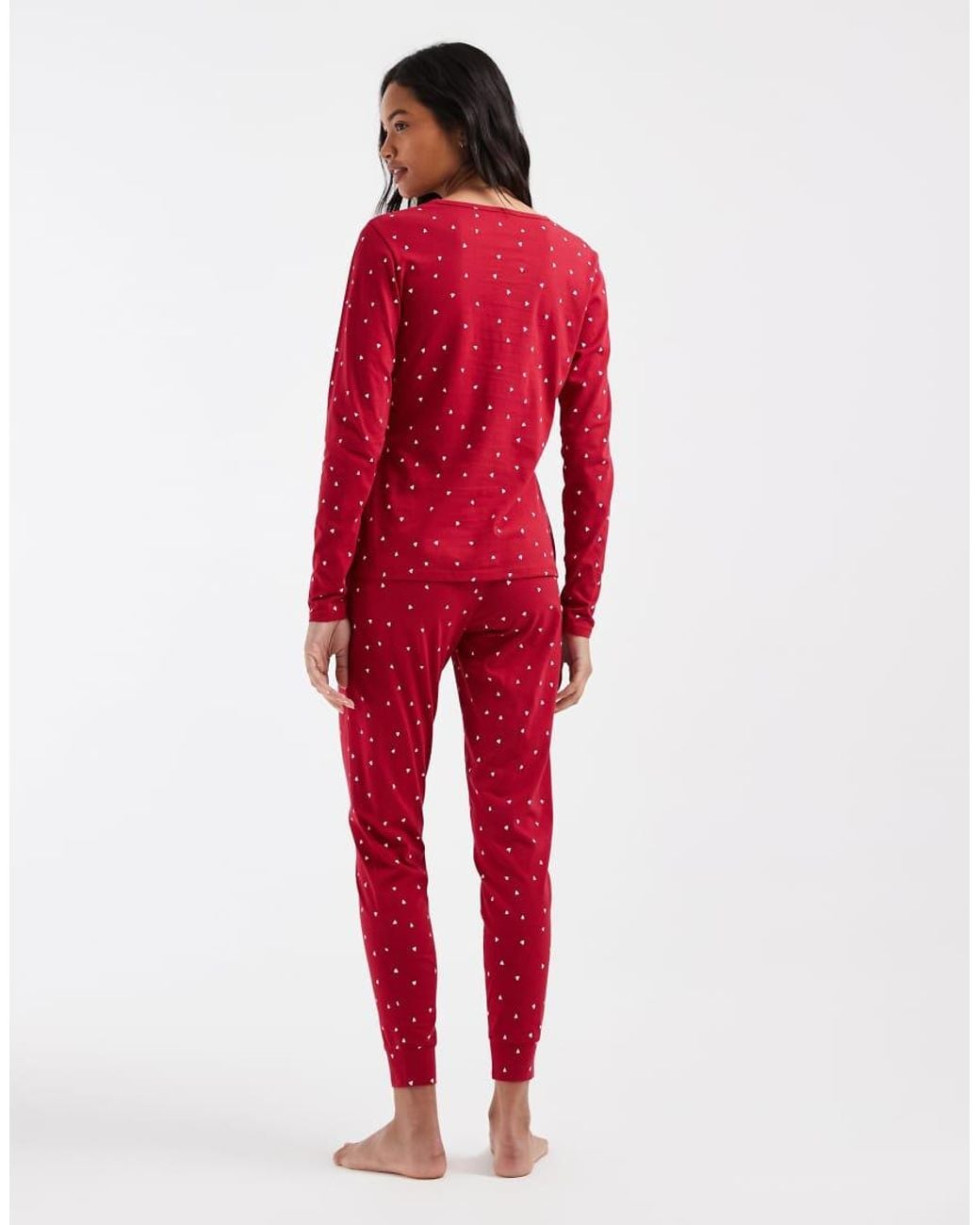 Lindex Red Jersey T-Shirt And Legging Pyjama Set