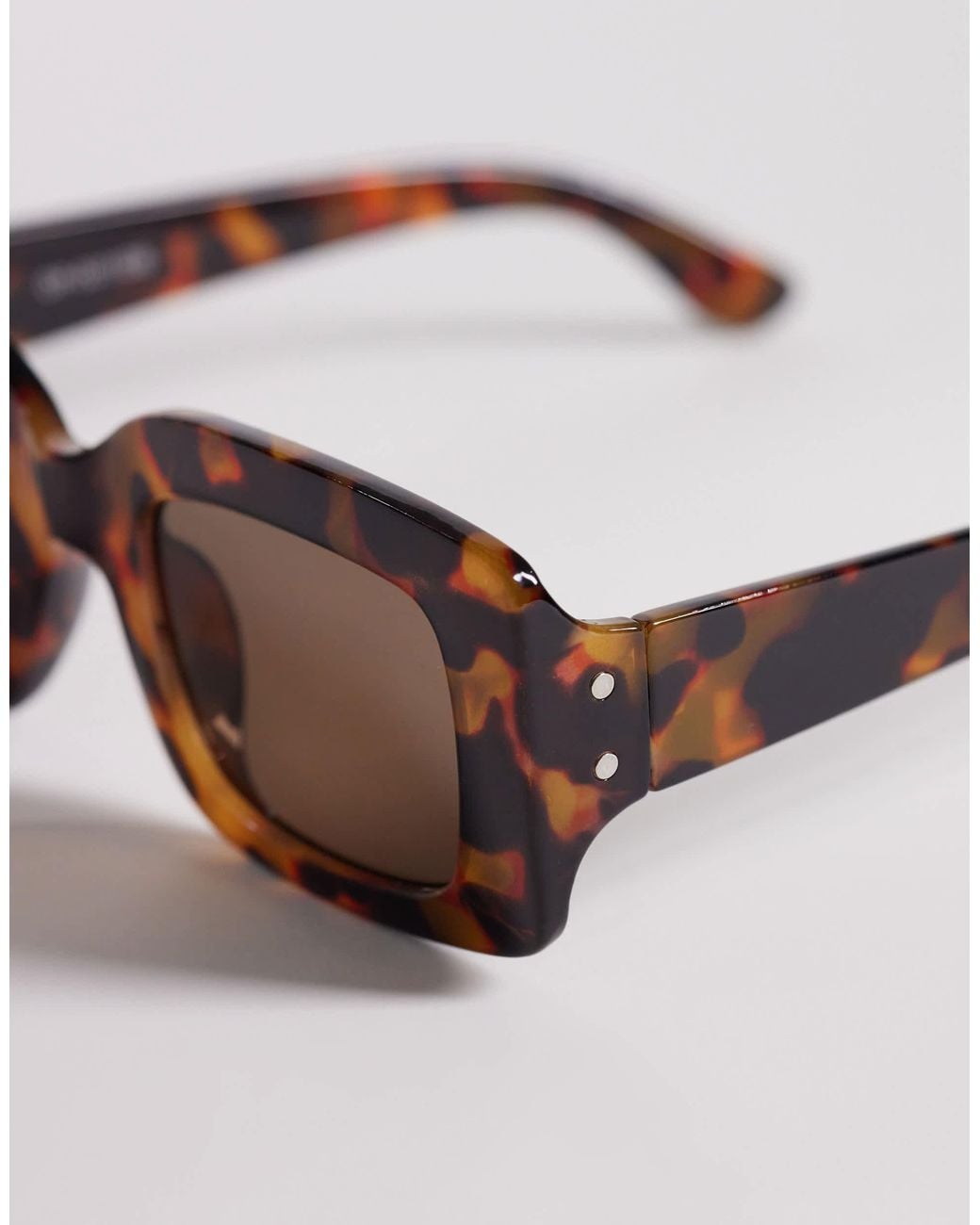 Kaiia Black Exclusive Chunky Rectangle Sunglasses