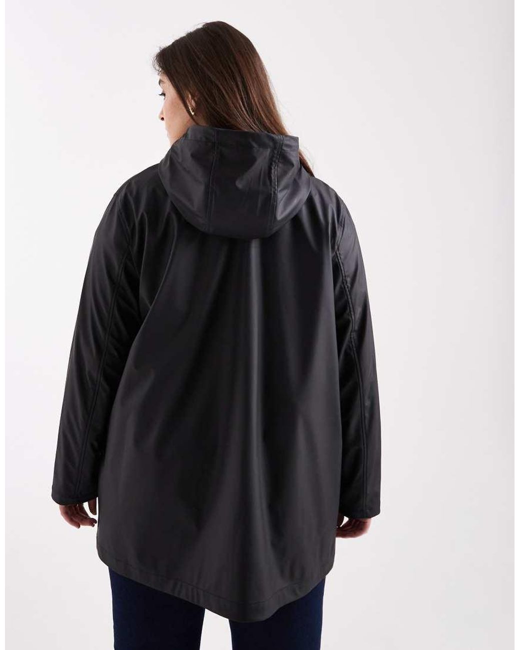 ONLY Black Hooded Raincoat