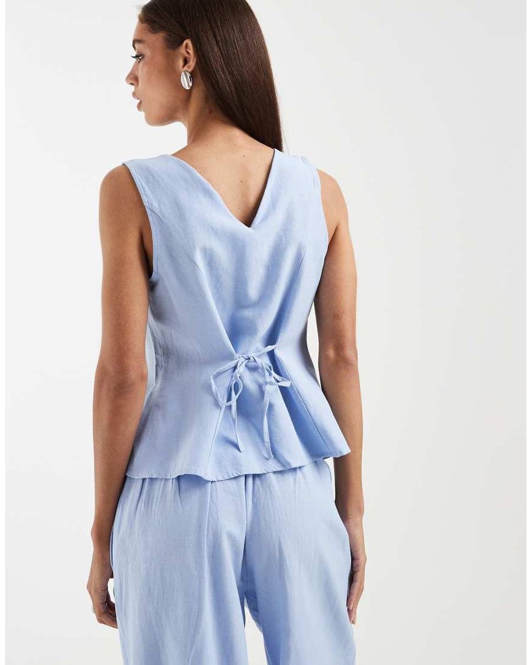 Aware Blue V-neck Vest