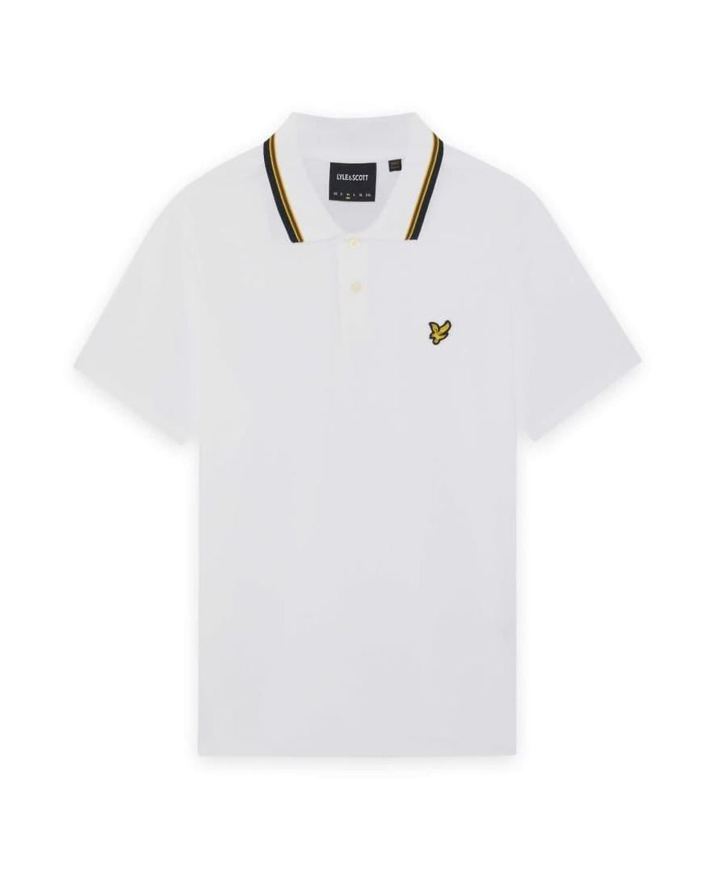 Lyle & Scott White Ss Polo Shirts Tipped Track Polo Shirt for men