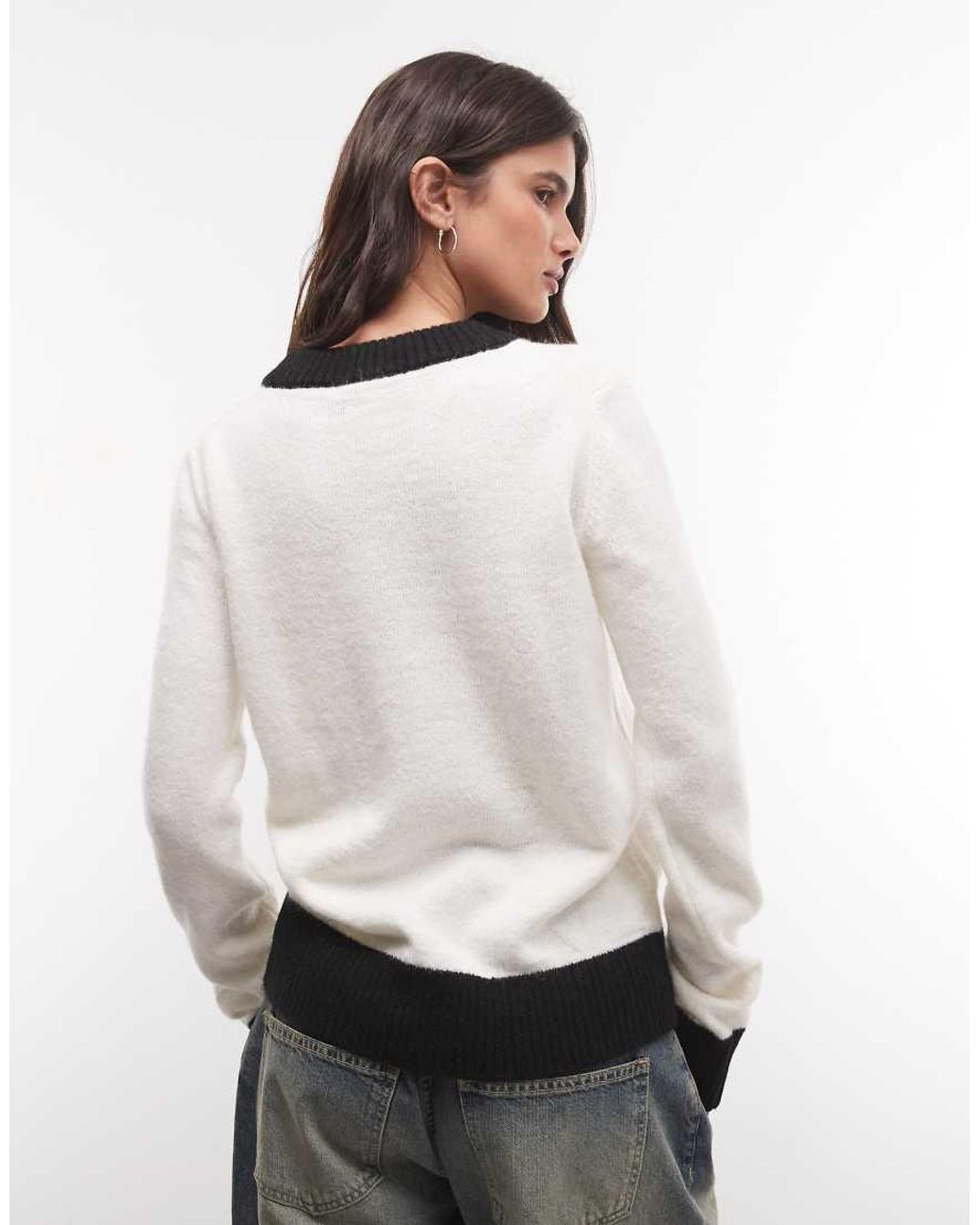 ICECREAM Natural Logo Mohair Knitted Crewneck Jumper