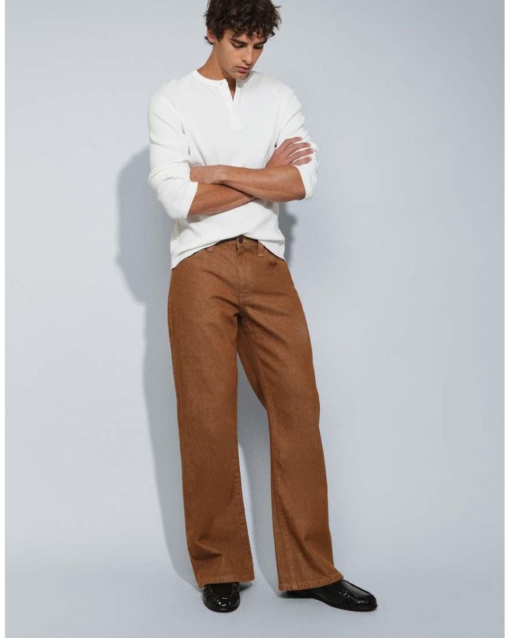 ASOS White Wide Flare Jeans for men