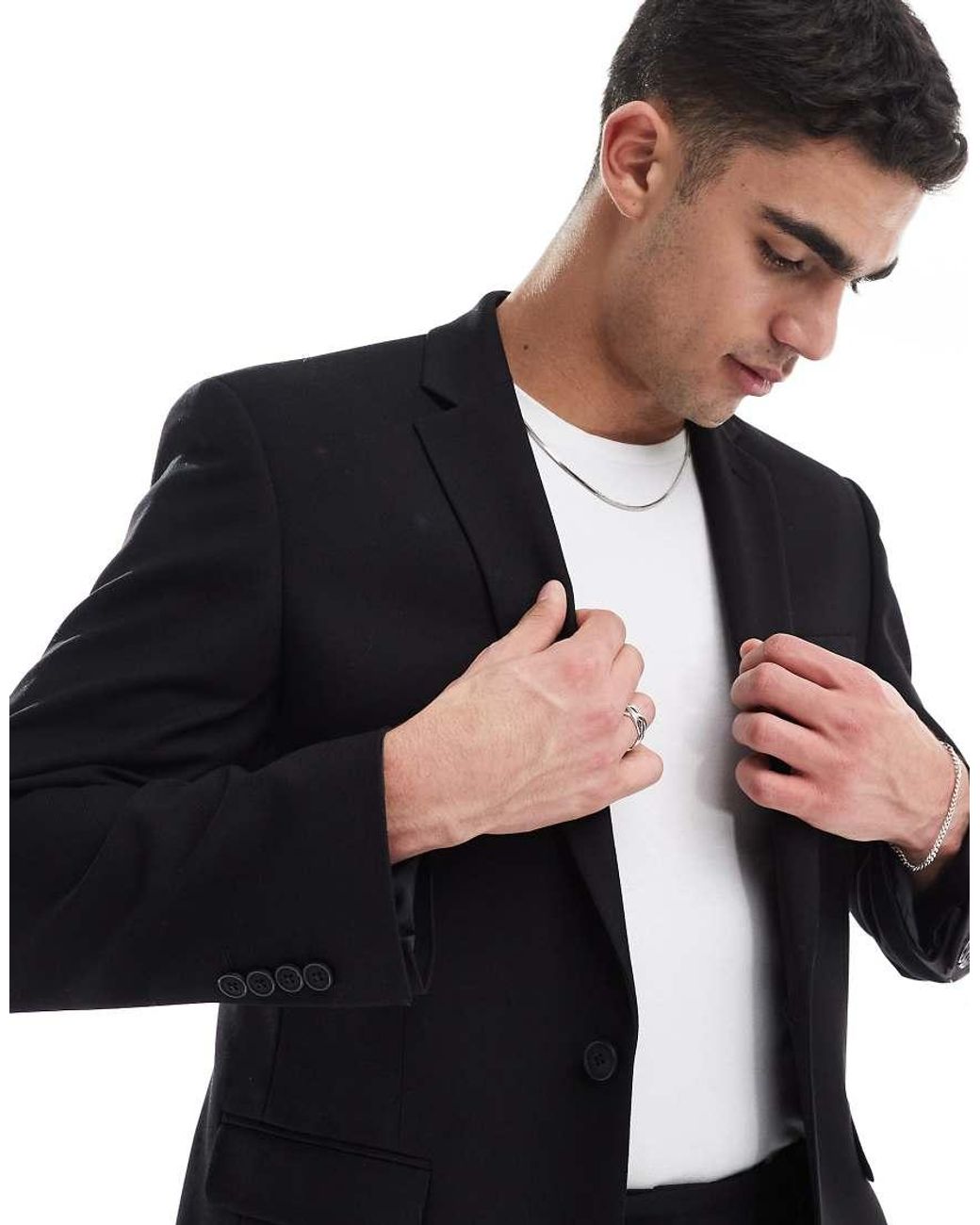 ASOS Blue Slim Suit Jacket for men
