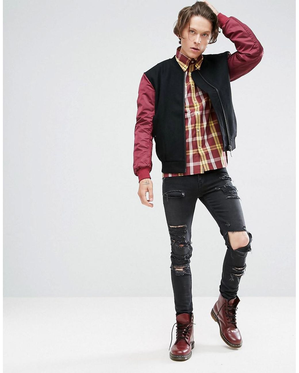 Dr. Martens X Brutus Check Shirt in Red for Men | Lyst UK