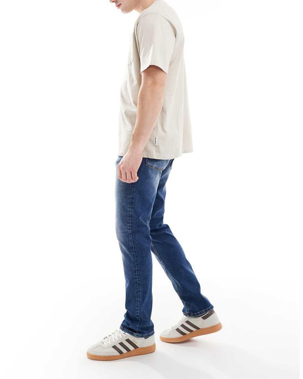 ASOS Blue Stretch Slim Jeans for men