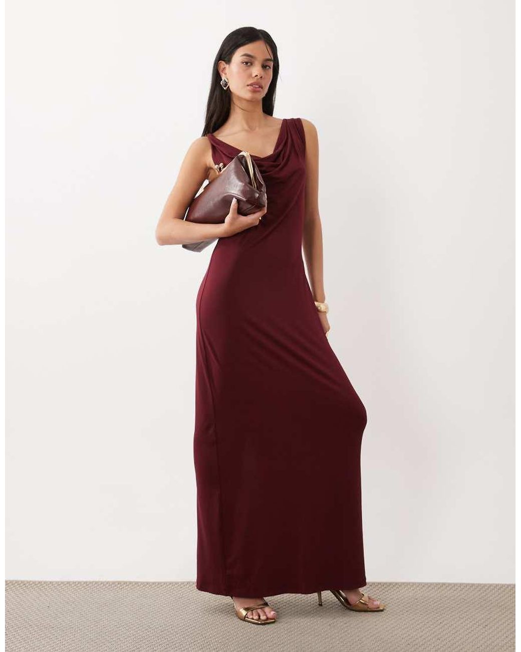 Vero Moda Red Sleeveless Twist Detail Maxi Dress