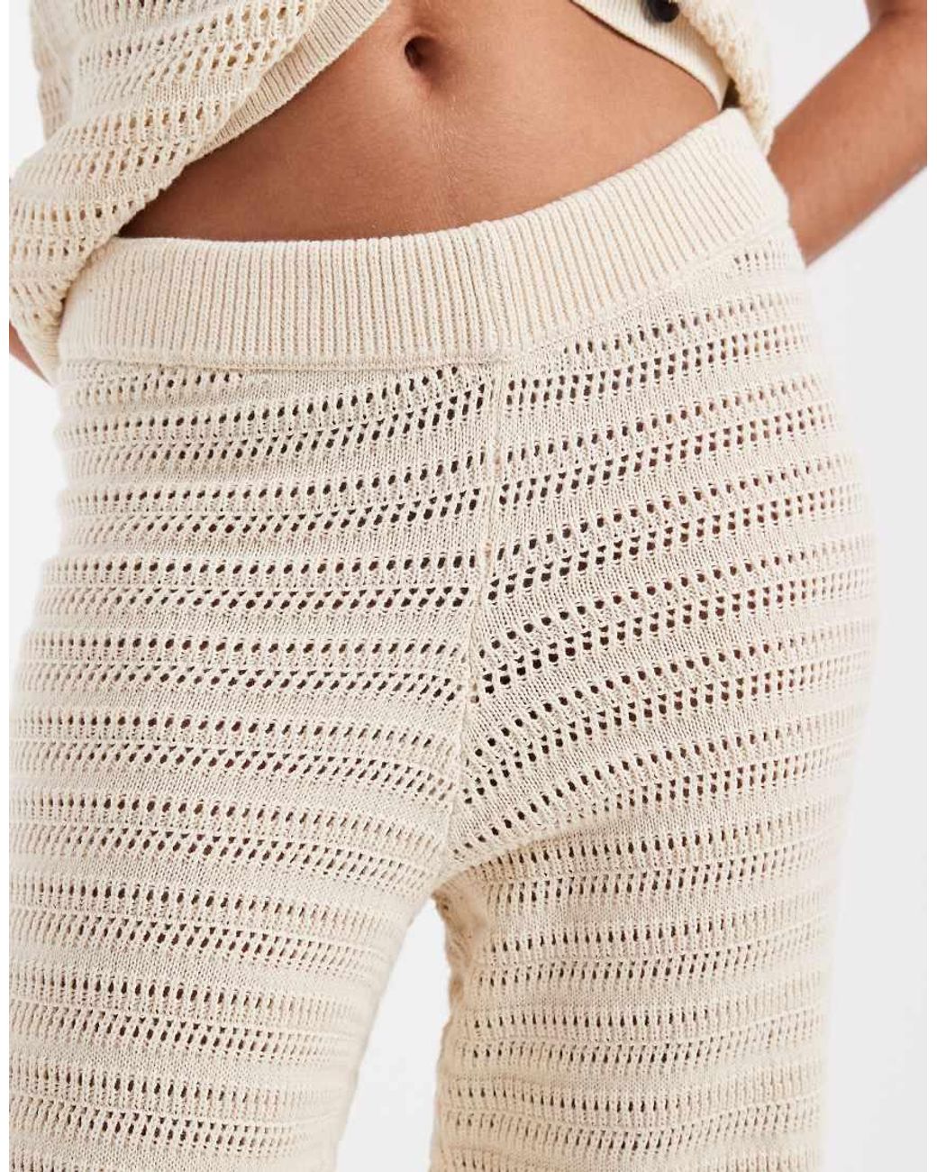 Vero Moda Natural Knitted Wide Leg Trouser Co-Ord