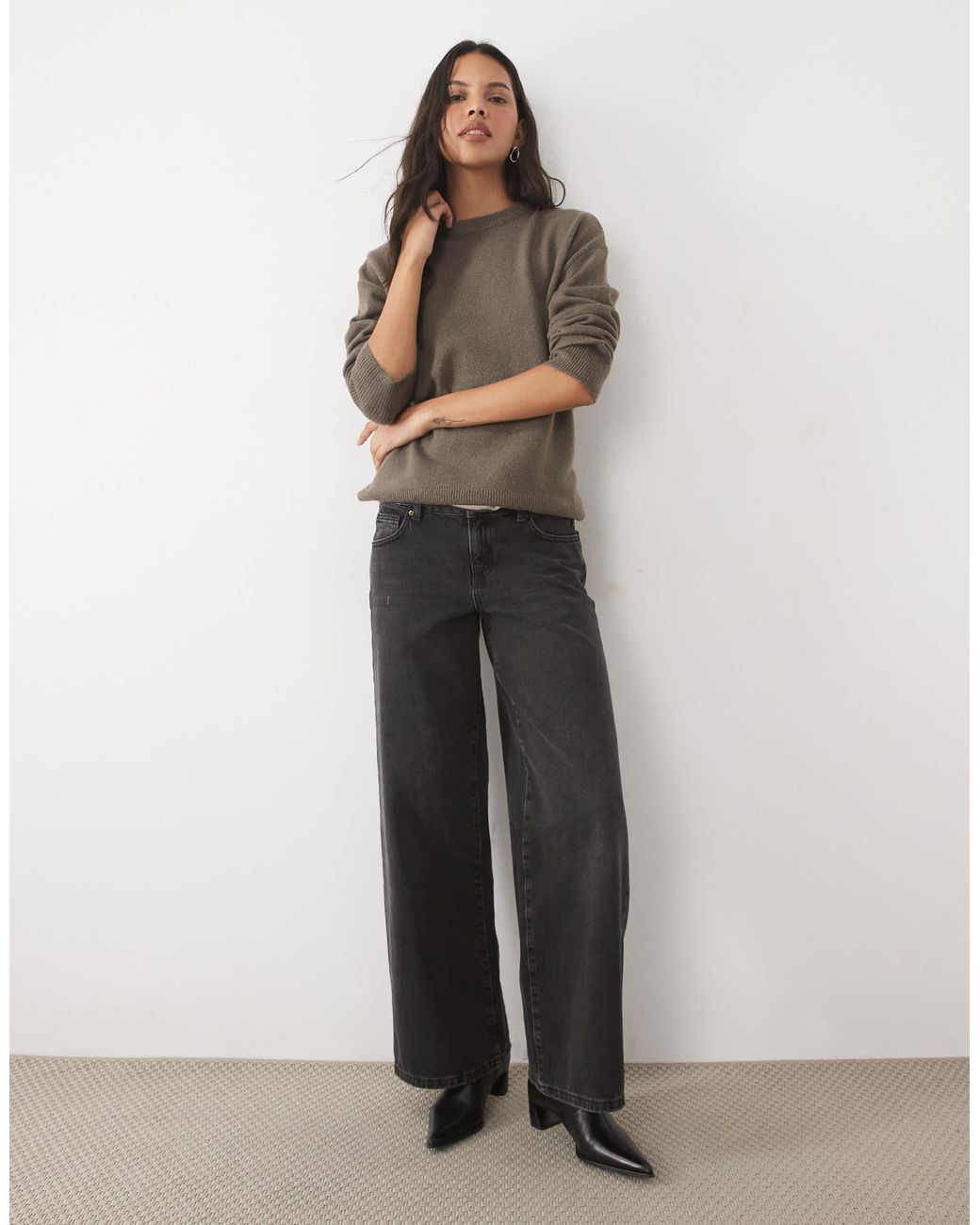 New Look Brown Side Split Jumper