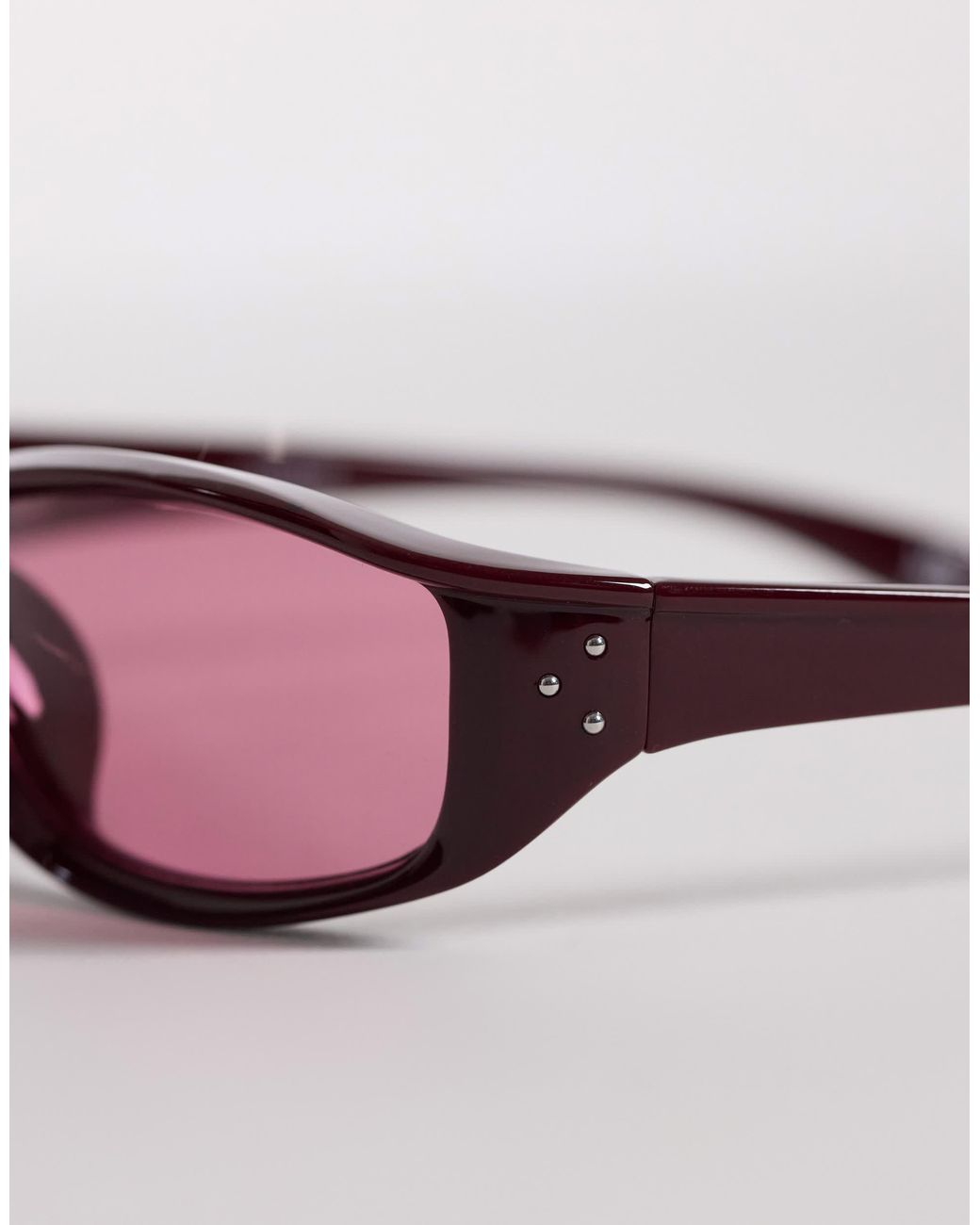 ASOS Pink Wrap Sunglasses for men