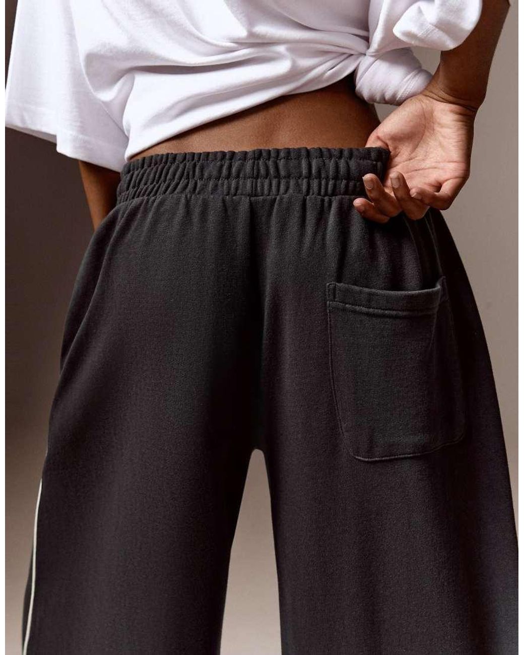 Bershka Gray Tall Plush jogger Trousers