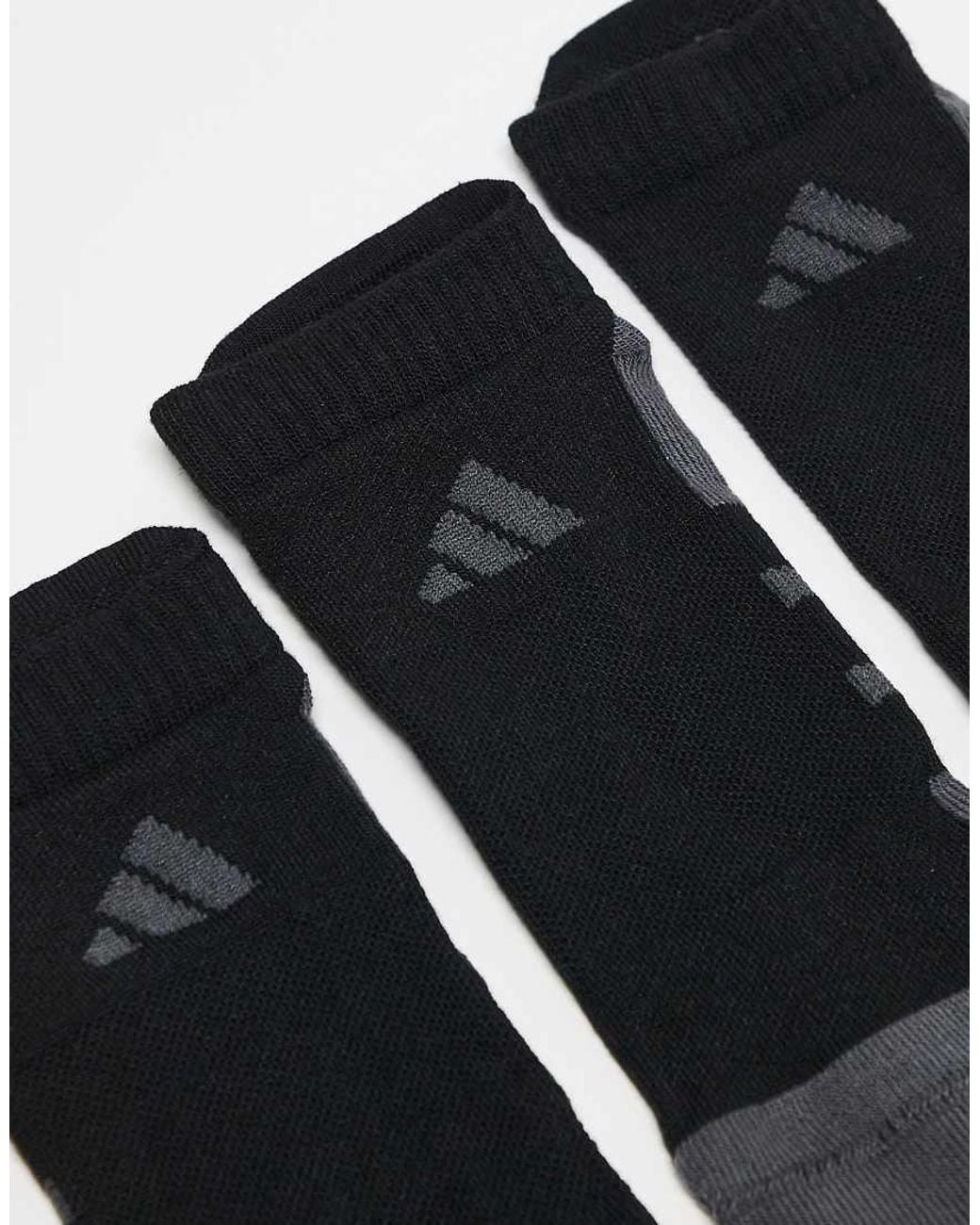 Adidas Originals Black Adidas Running Essentials 3 Pack Ankle Socks