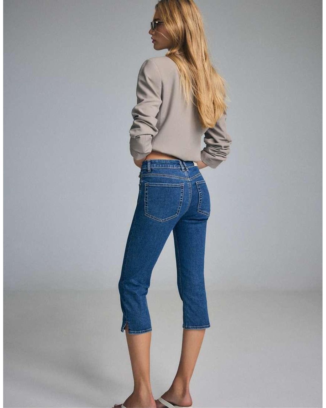 Stradivarius Blue Capri Jeans