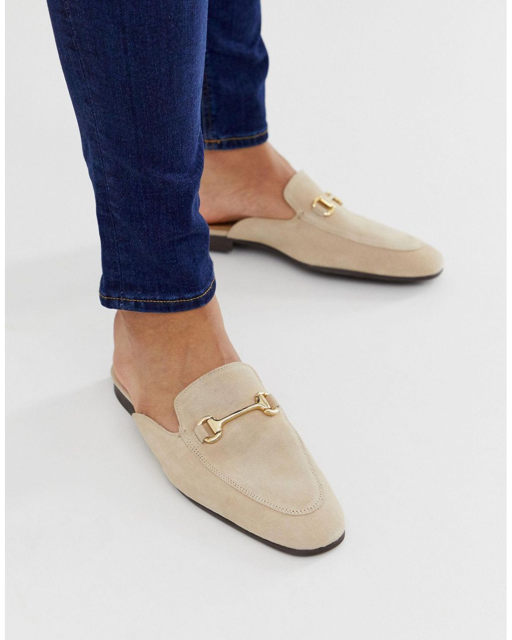 ASOS Instap-loafers Met Monogramprint En Detail Van Imitatiebont in het Bruin voor heren Heren Schoenen voor voor Instappers voor Loafers 