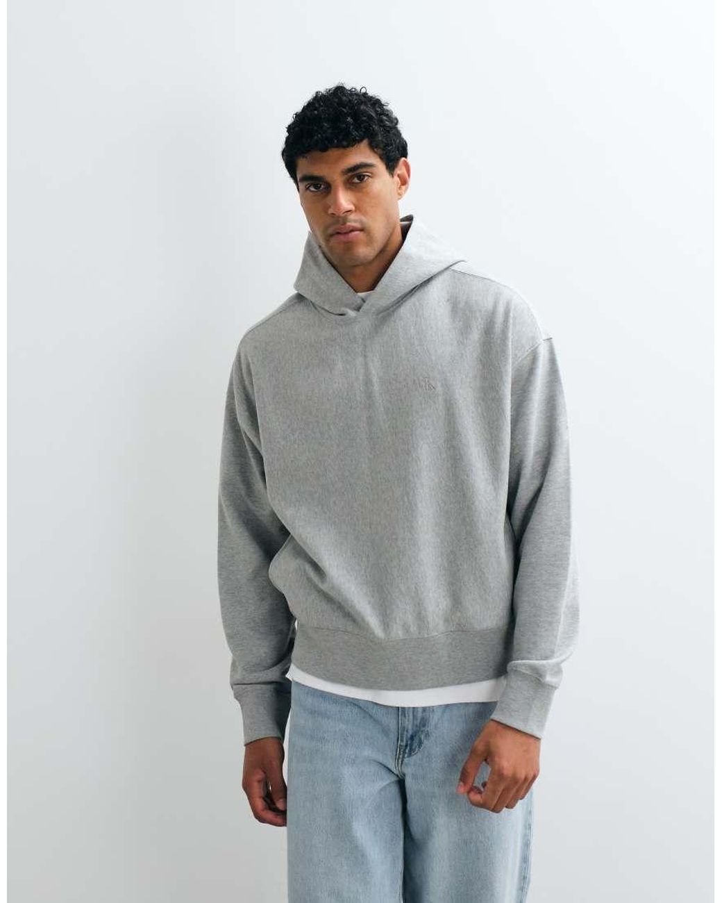 Sudadera Con Capucha Terry Monogram En Calvin Klein de hombre de color Gray