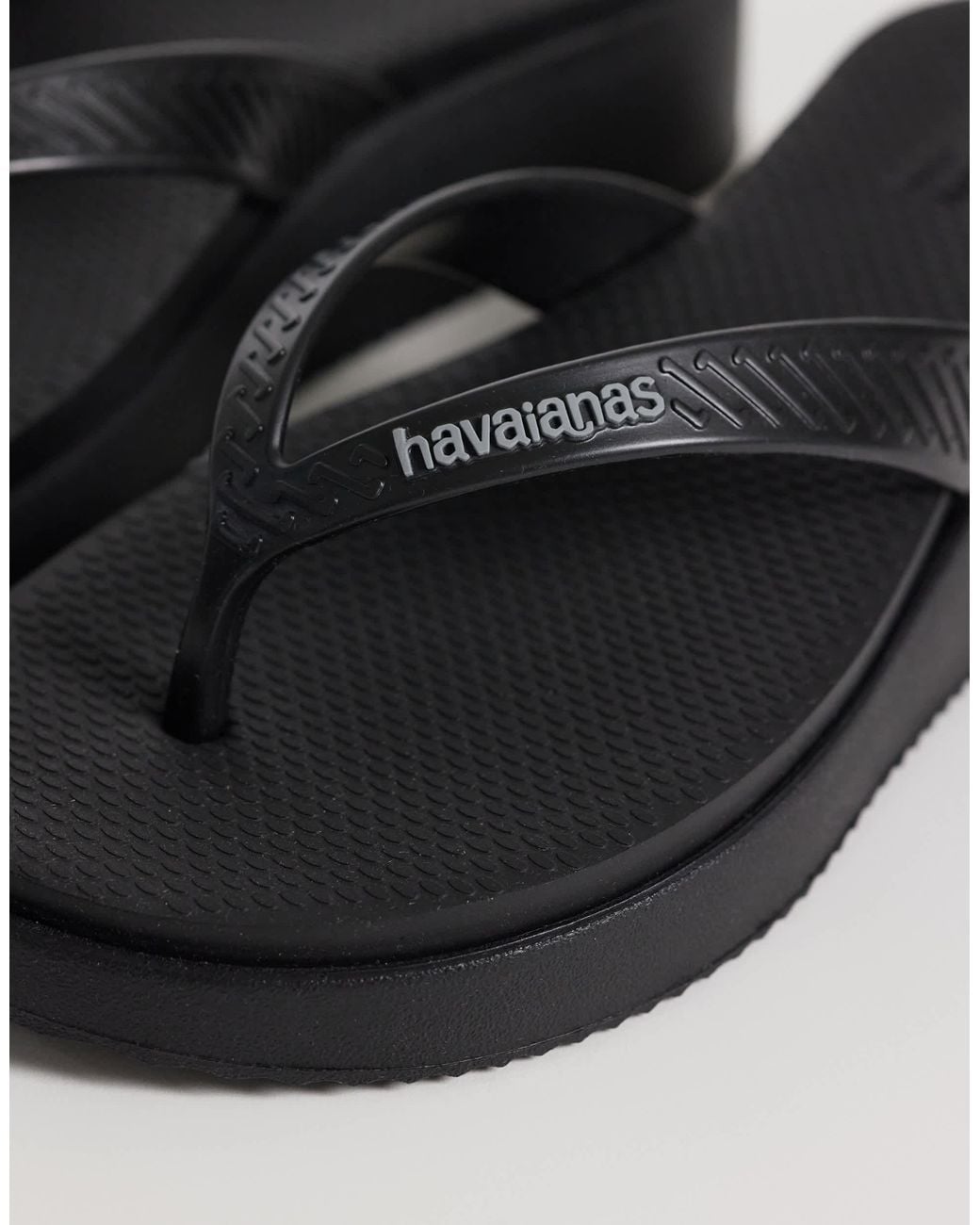 Havaianas Black High Platform Flip Flops