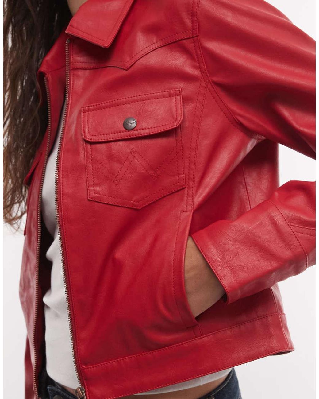 Wrangler Red Slim Seamed Jacket