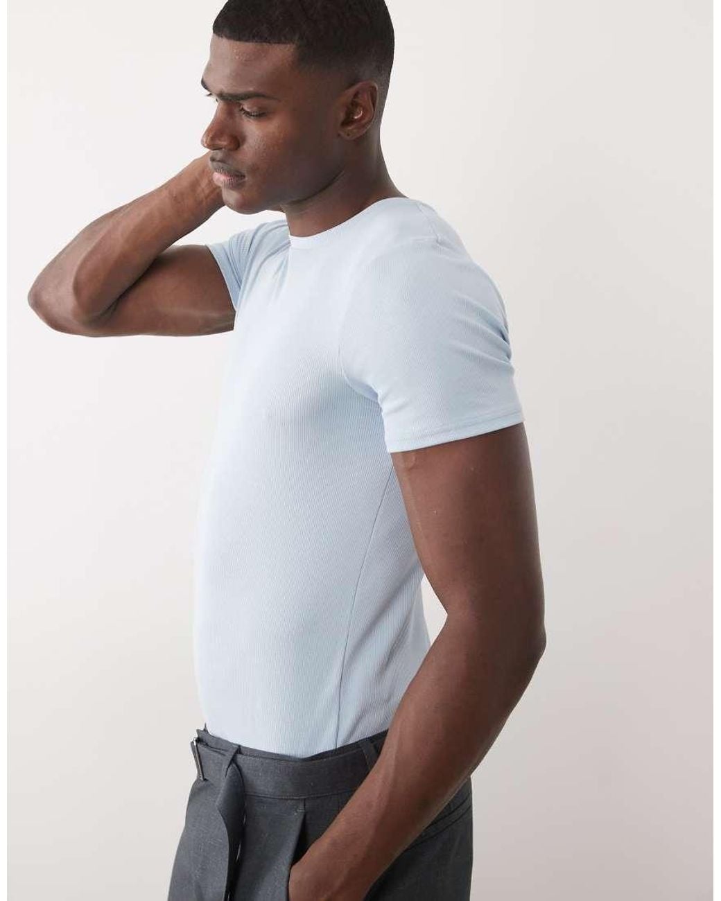 ASOS White Essentials Muscle Fit T-shirt for men