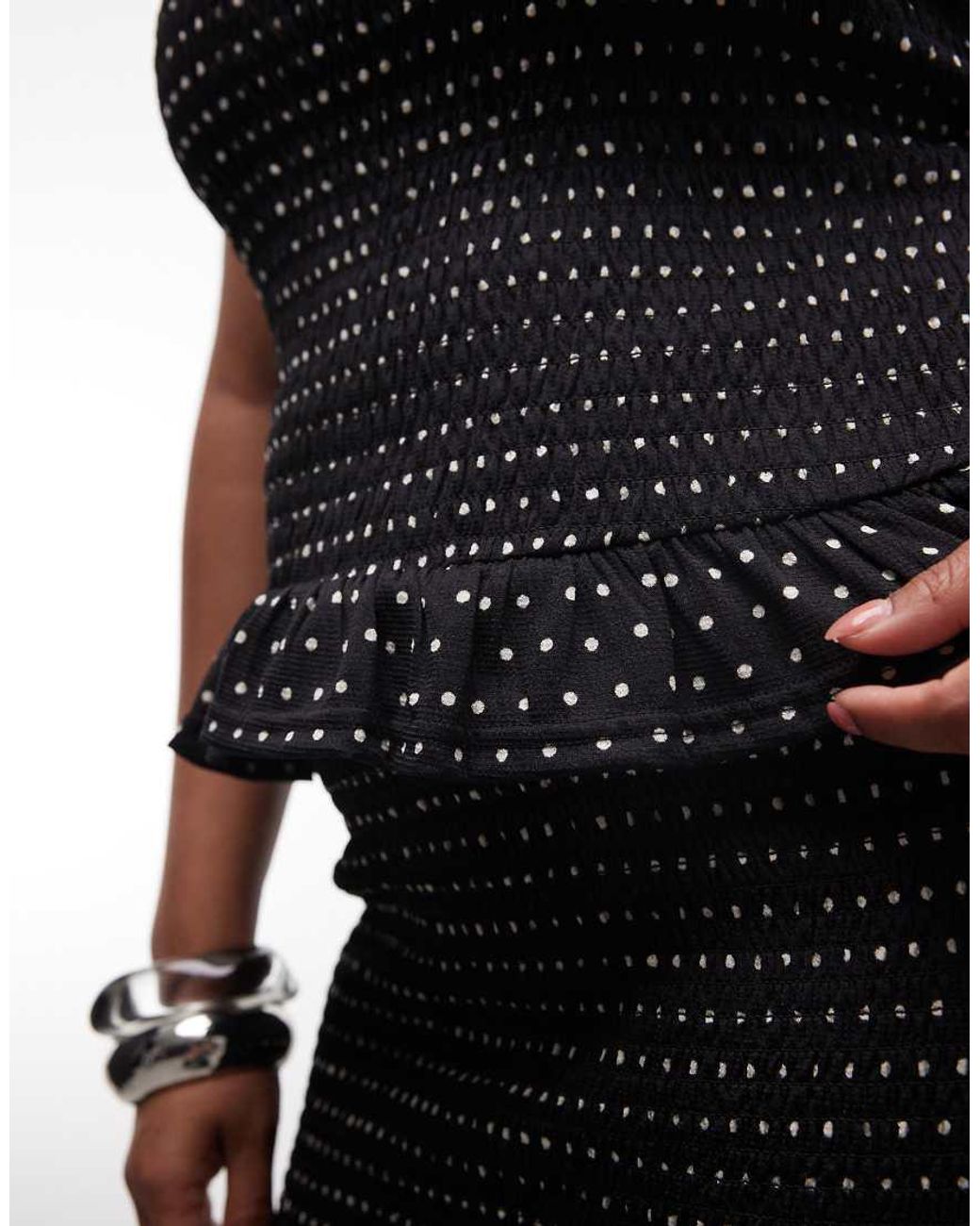Noisy May Black Sleeveless Shirred Top Co-ord