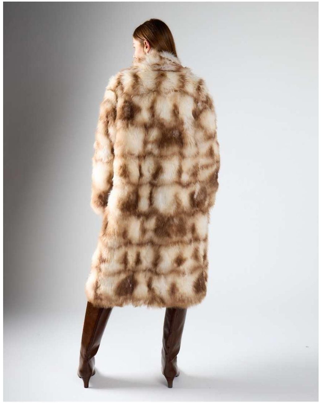 Glamorous White Long Faux Fur Coat