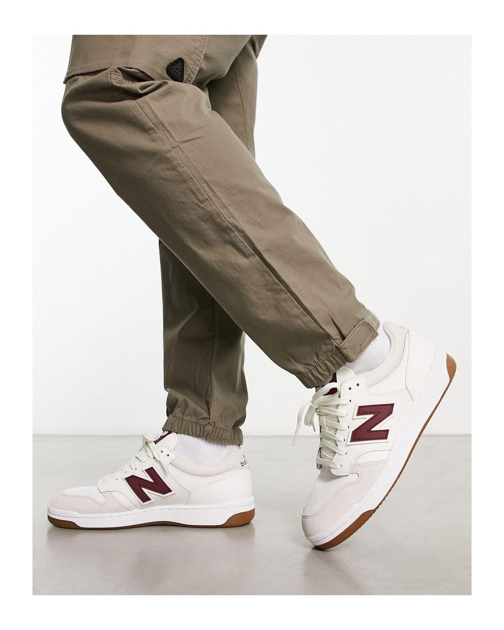 480 - baskets - et bordeaux New Balance en coloris Gris | Lyst