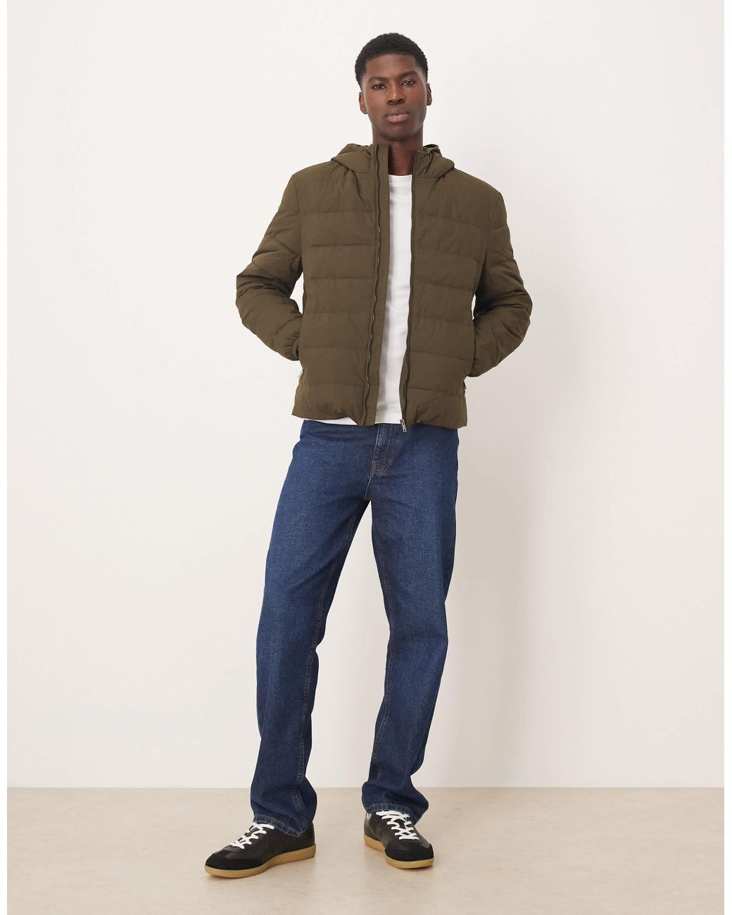 Mango – wattierte jacke in Brown für Herren