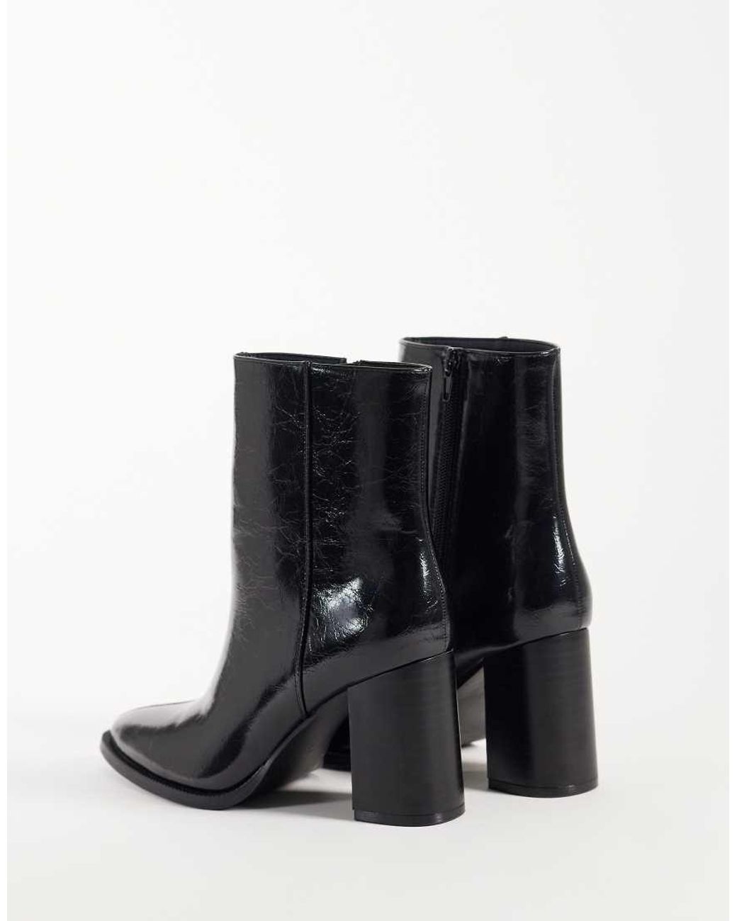 Threadbare Black Pointed Heeled Ankle Boot