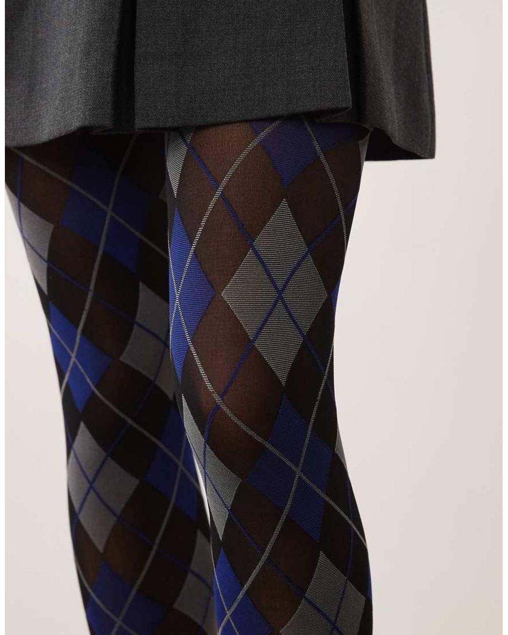 Kaiia Black Exclusive Heritage Check Tights