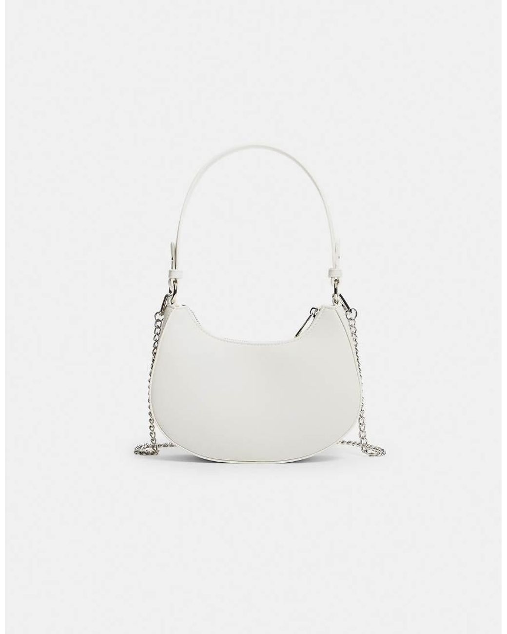 Stradivarius Green Half Moon Shoulder Bag