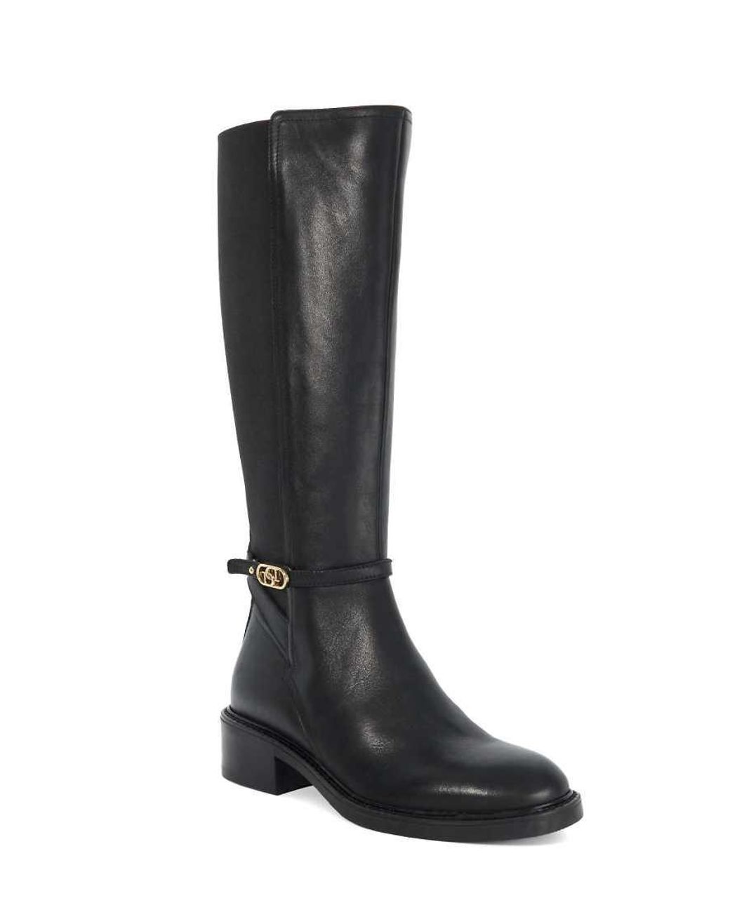 Dune Black Tias Knee High Boots