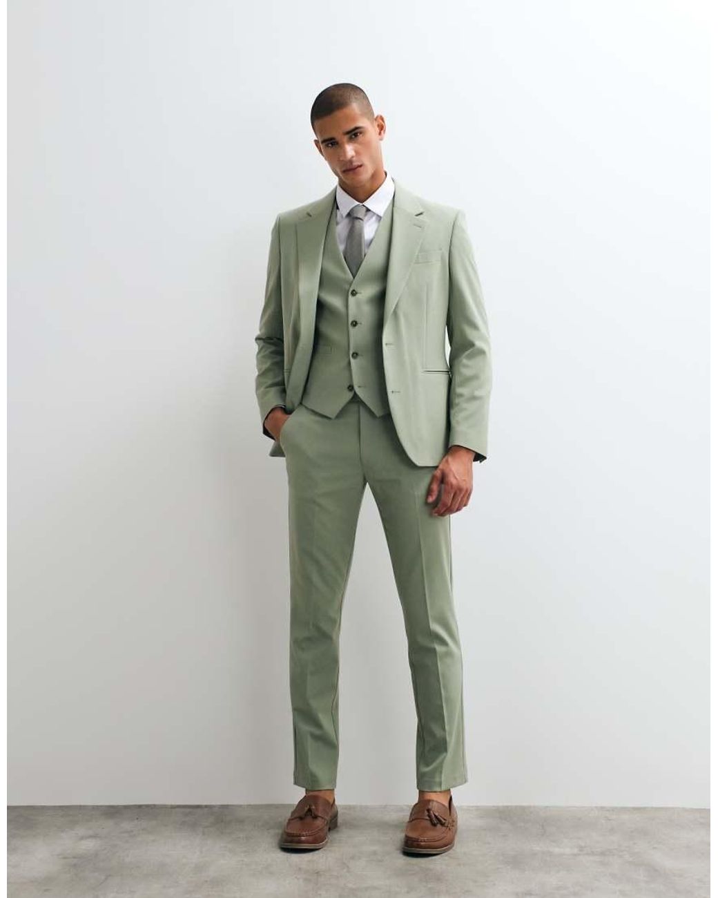ASOS Green Slim Suit Blazer for men