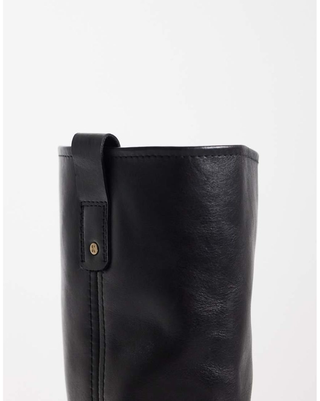 Bronx Black Rho-deo Slouched Ankle Boots