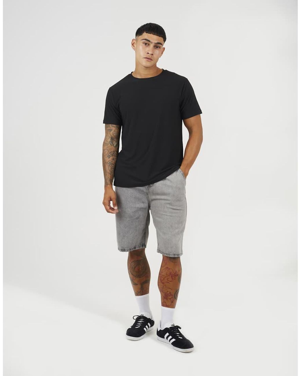 Brave Soul Blue Classic Crew Neck T-Shirt for men