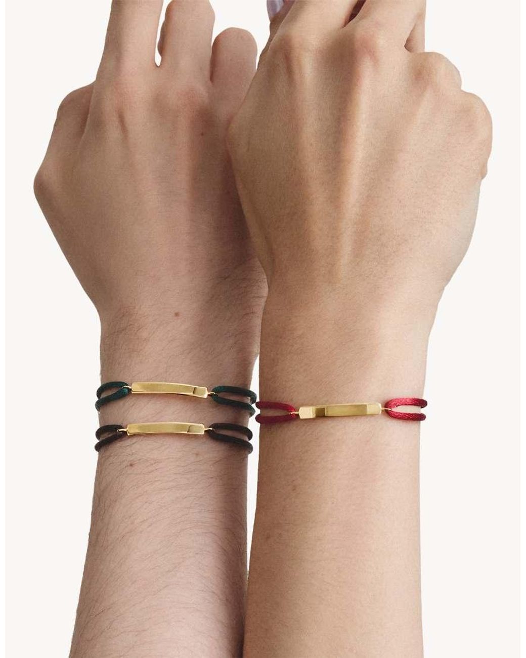 Thomas Sabo Red Textile Bracelet Engravable Dark