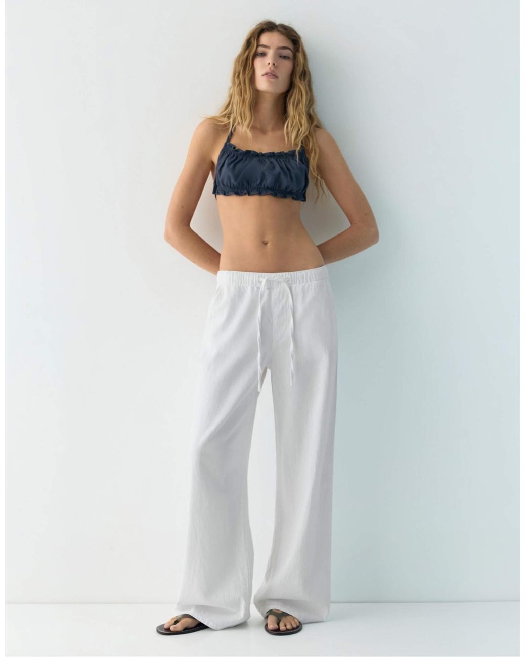 Pantalon Pull&Bear en coloris White