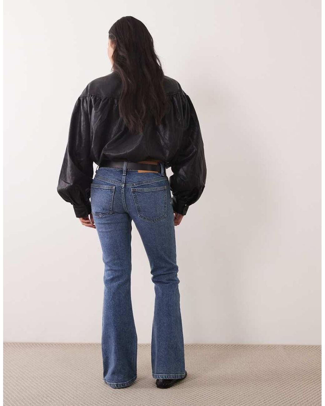 ASOS Blue Asos Design Petite Bootcut Flare Jean