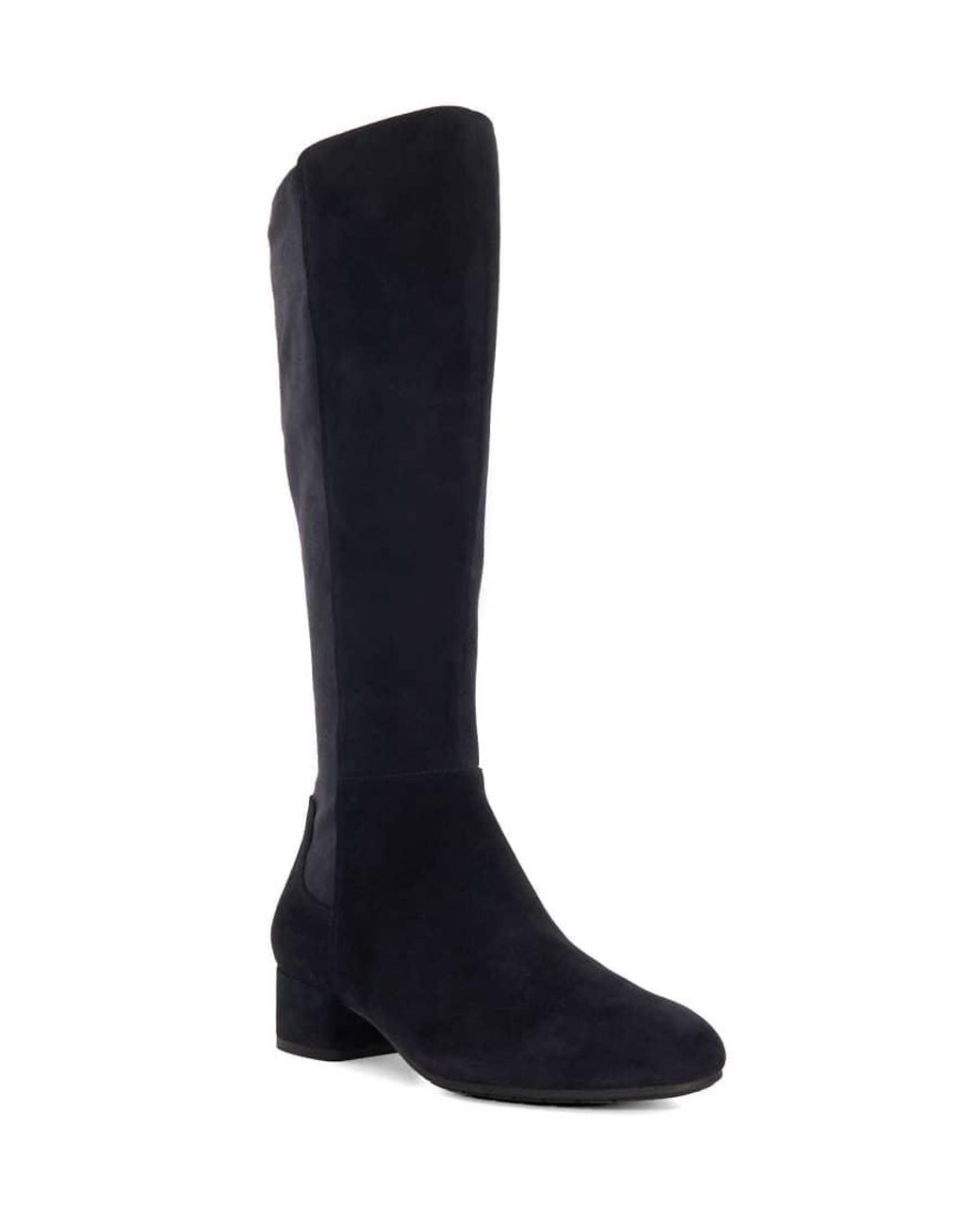 Dune Blue Wide Fit Tayla Suede Boots