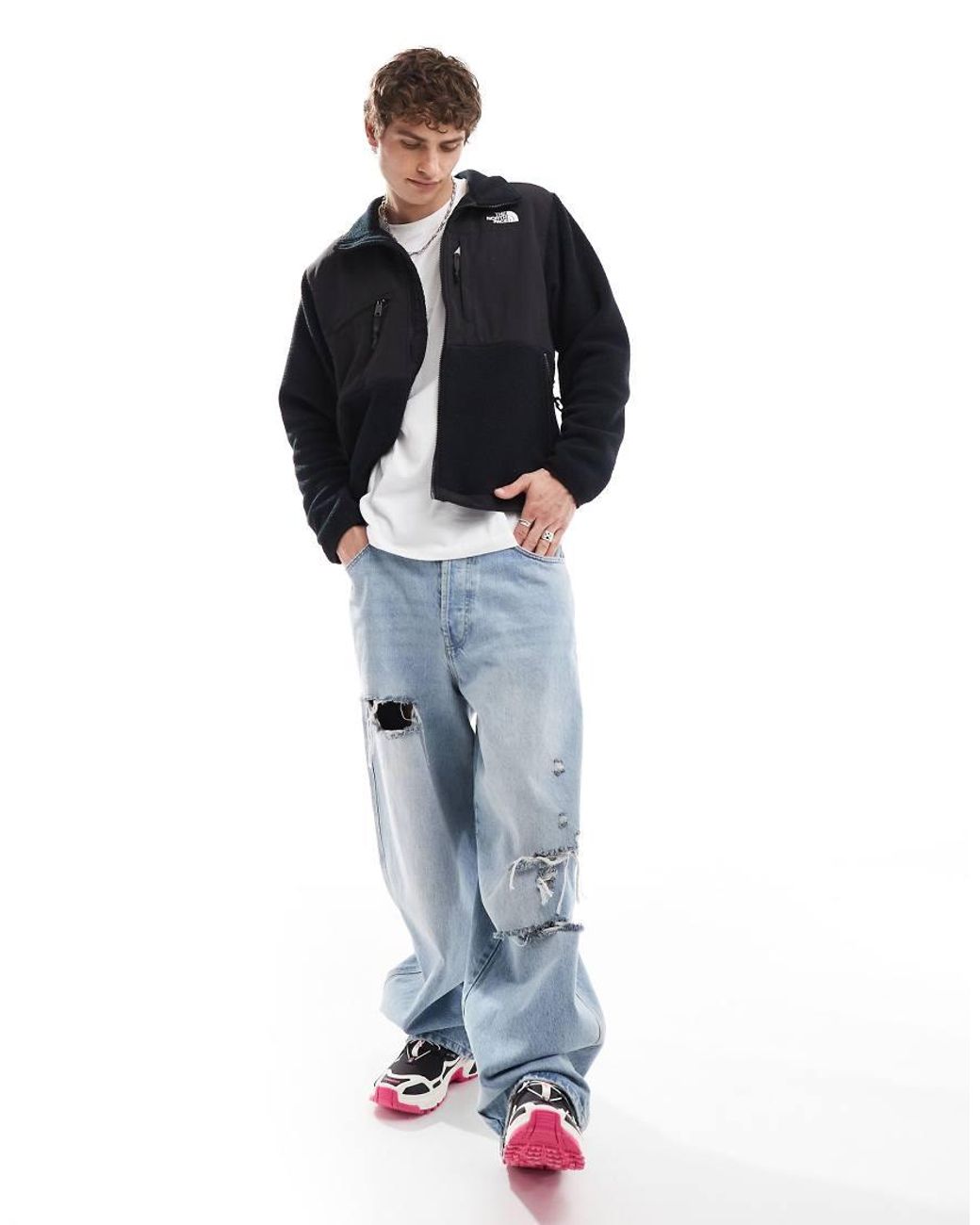 The North Face Blue Denali Heavyweight Fleece Jacket for men