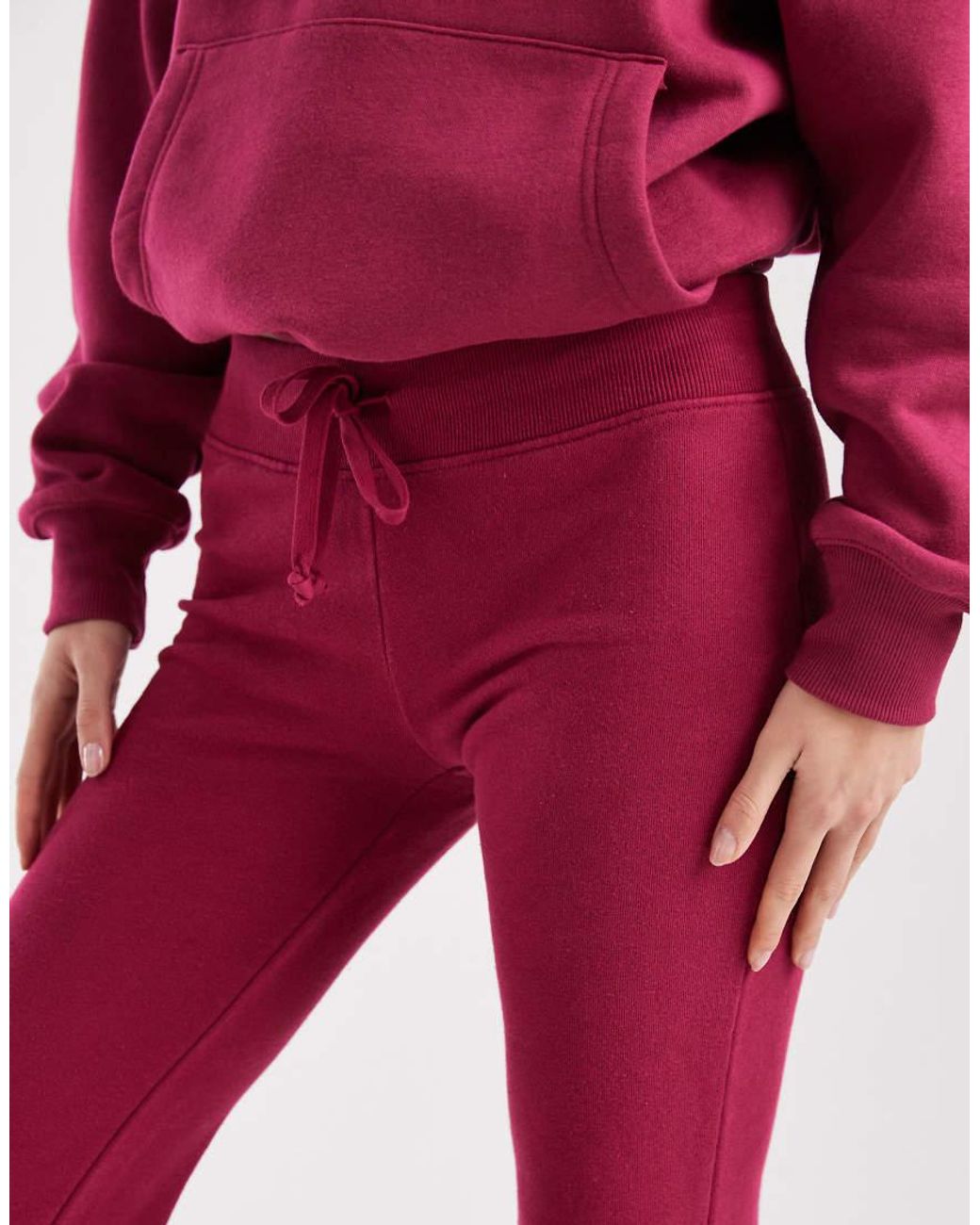 Cotton On Red Low Rise Bootleg Sweatpant Co-ord