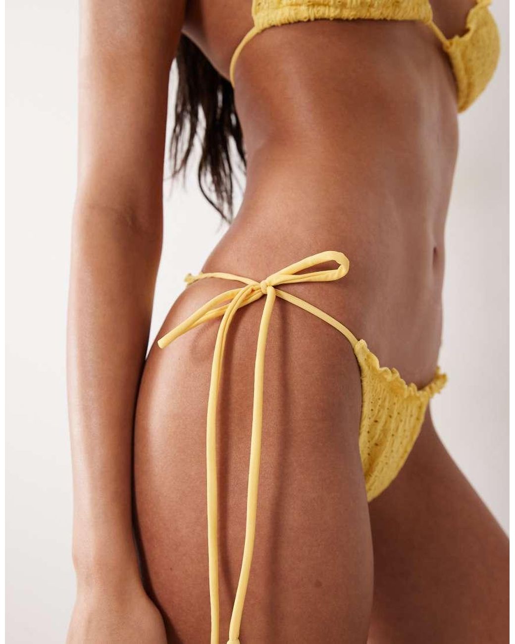 Candypants Multicolor Broderie Tieside Bikini Bottoms