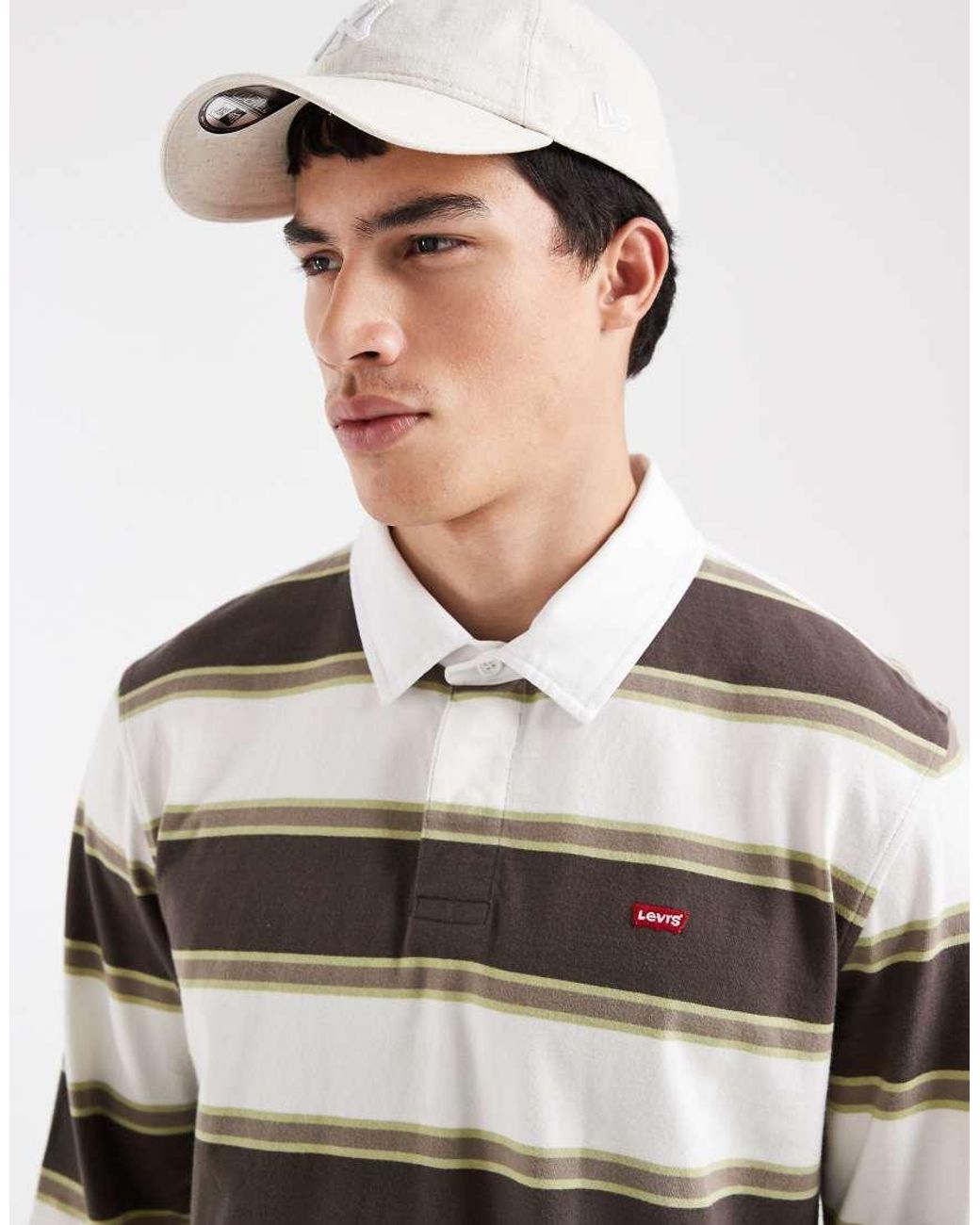Levi's Blue Classic Rugby Striped Sweatshirt for men
