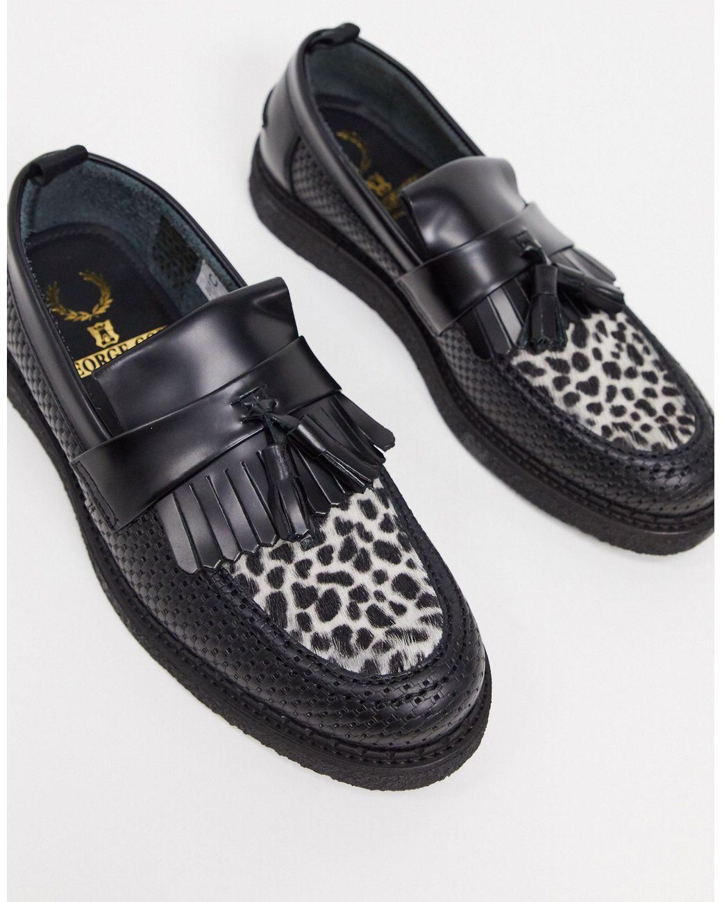 Fred Perry Women's Black X George Cox Tassel Loafer