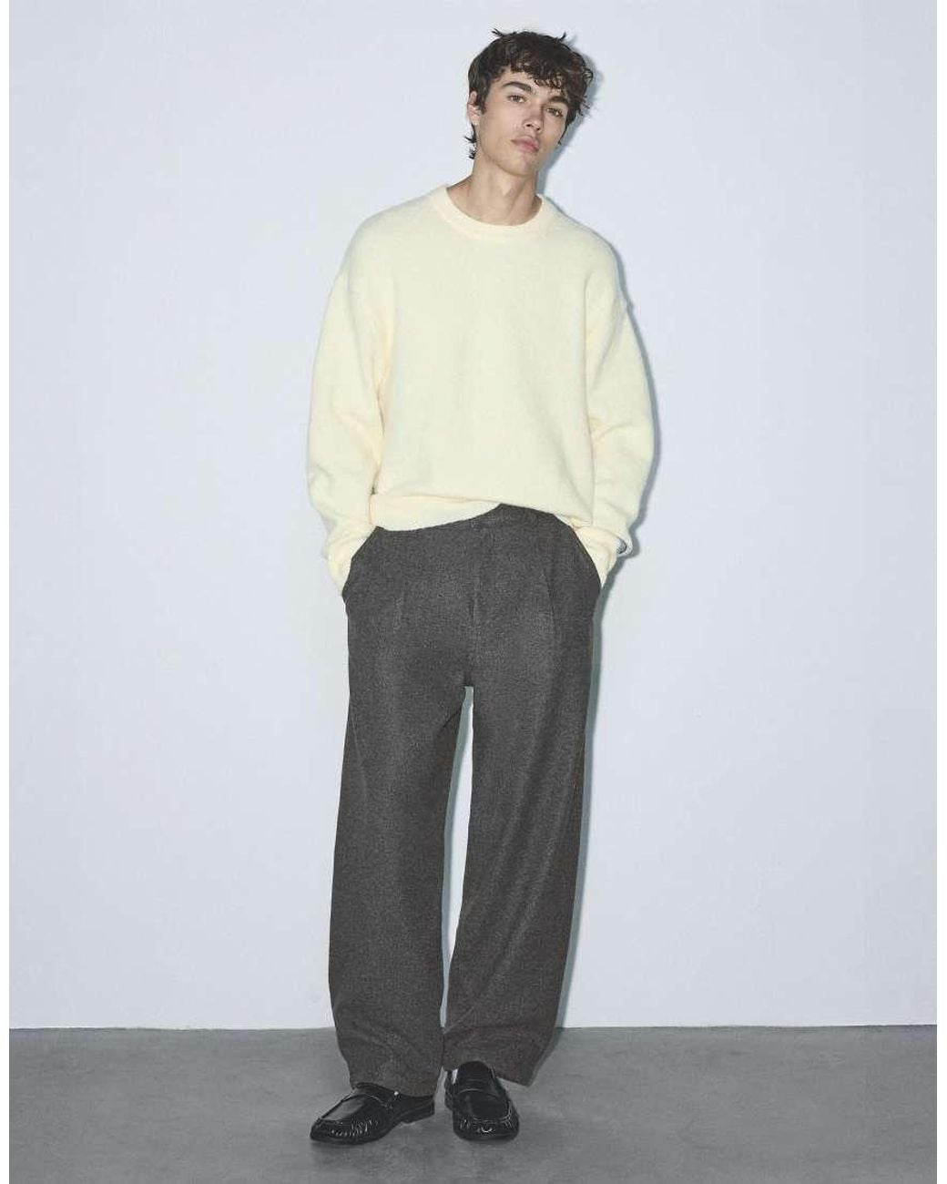 Pull&Bear Regular-Fit Broek in het White voor heren