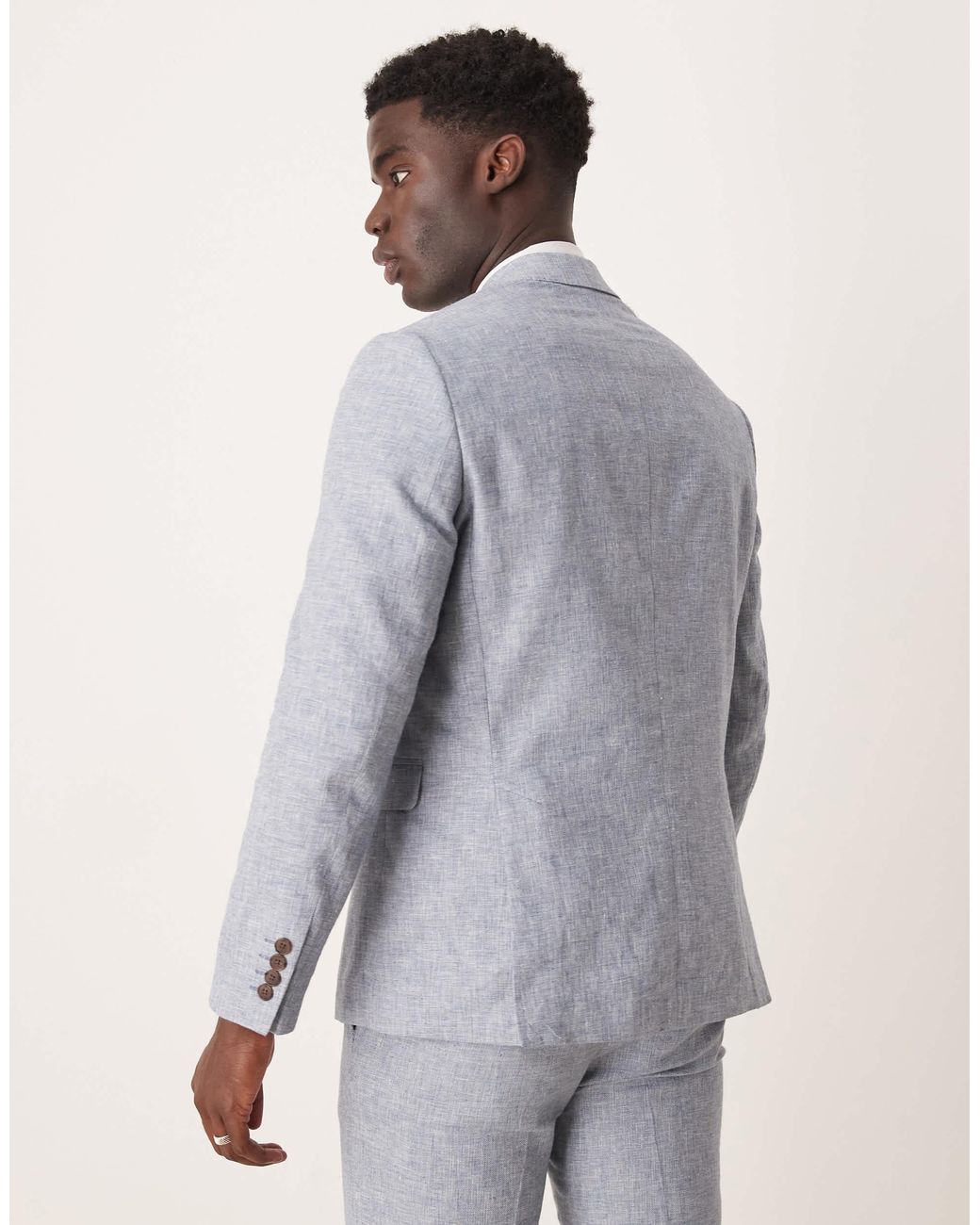 SELECTED – malik – leinen-blazer in Gray für Herren